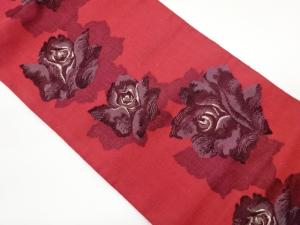 薔薇模様織出し名古屋帯